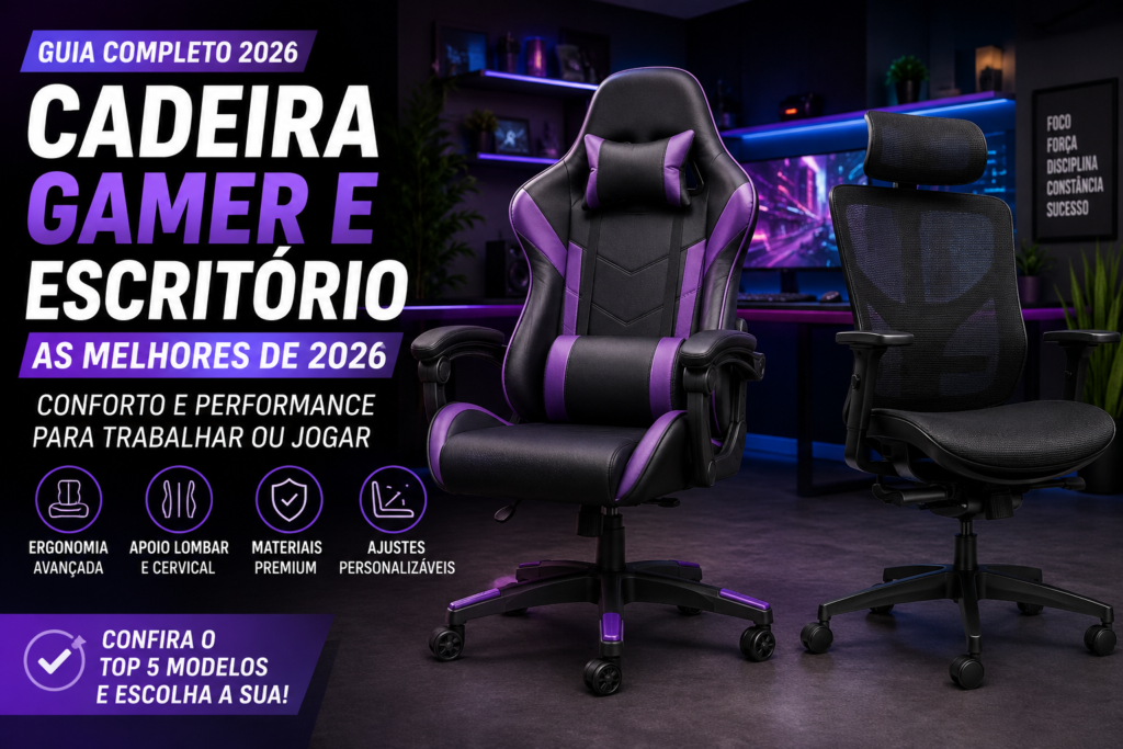 Cadeira Gamer e Escritório As Melhores de 2026: Conforto e Performance