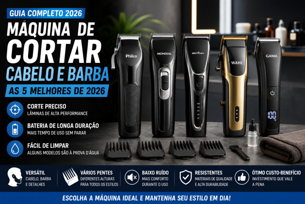 Maquina de Cortar Cabelo e Barba As 5 Melhores de 2026