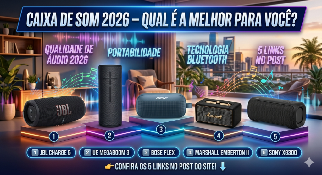 Caixa de Som 2026 – Qual é a Melhor para Você?