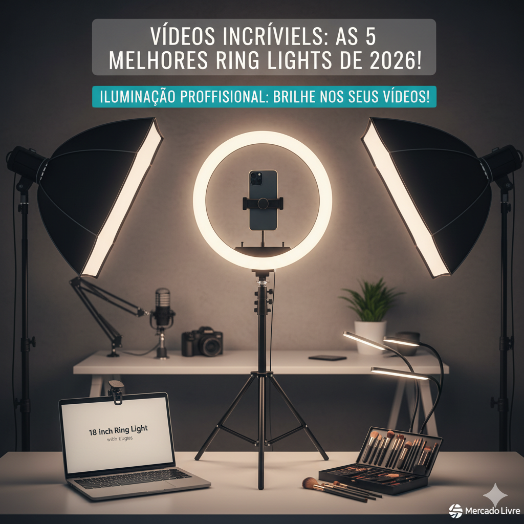 Vídeos Incríveis: As 5 Melhores Ring Light de 2026!