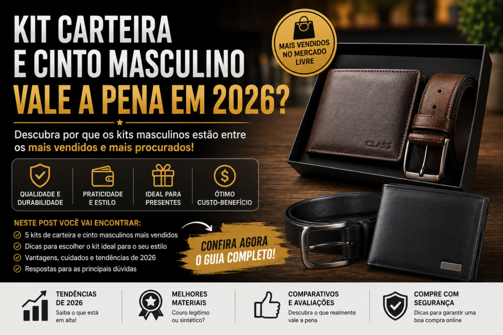 Kit Carteira e Cinto Masculino Vale a Pena em 2026?