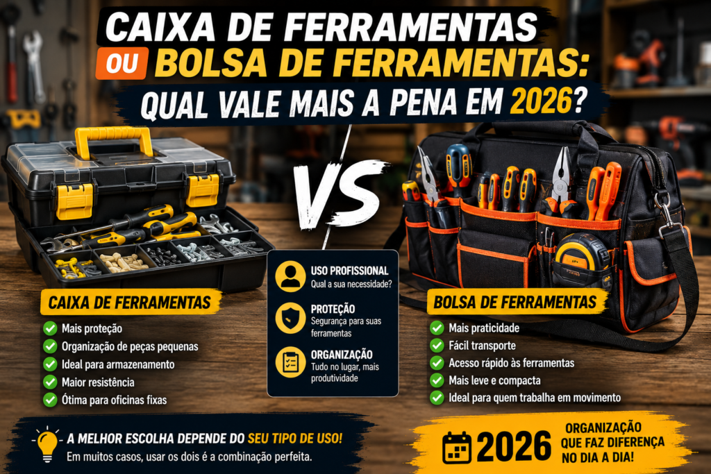 Caixa de Ferramentas ou Bolsa de Ferramentas: Qual Vale Mais a Pena em 2026?