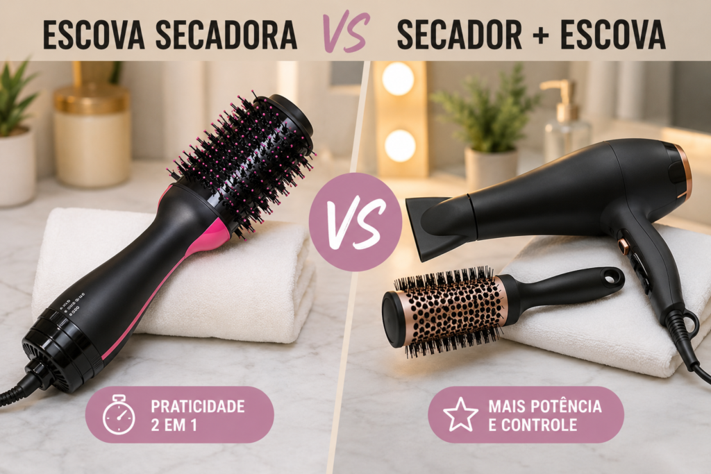 Escova Secadora ou Secador e Escova Separados: Qual Vale Mais a Pena em 2026?