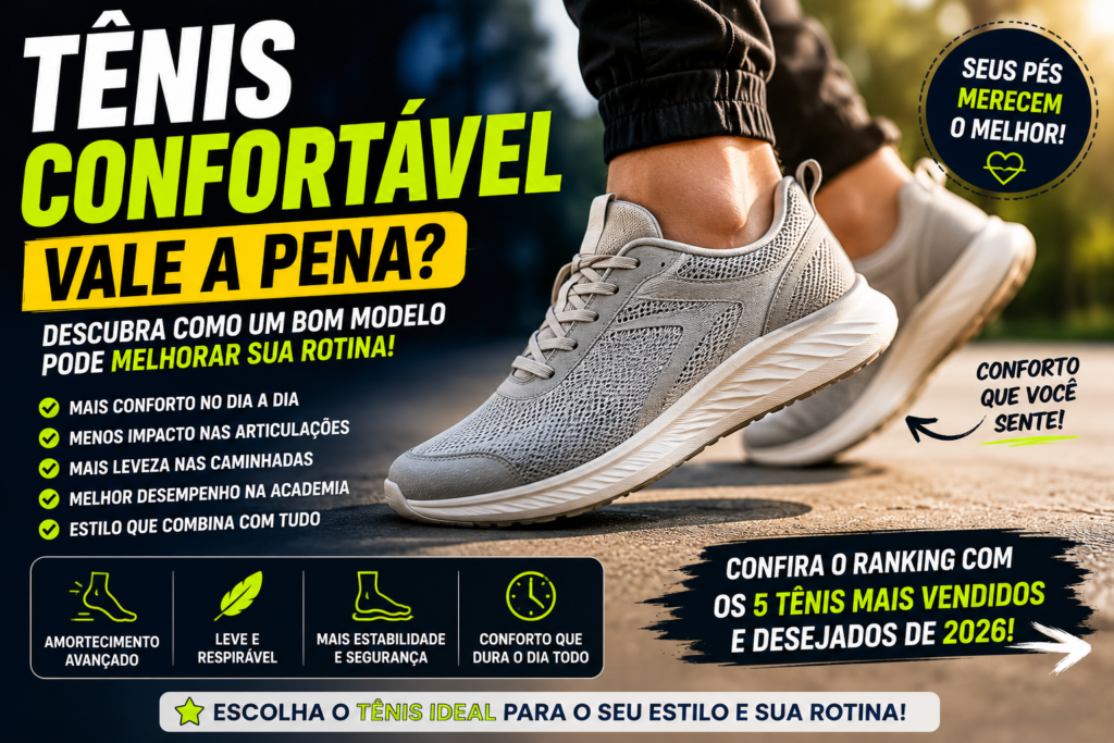 Tênis Confortável Vale a Pena? Descubra Como Um Bom Modelo Pode Melhorar Sua Rotina