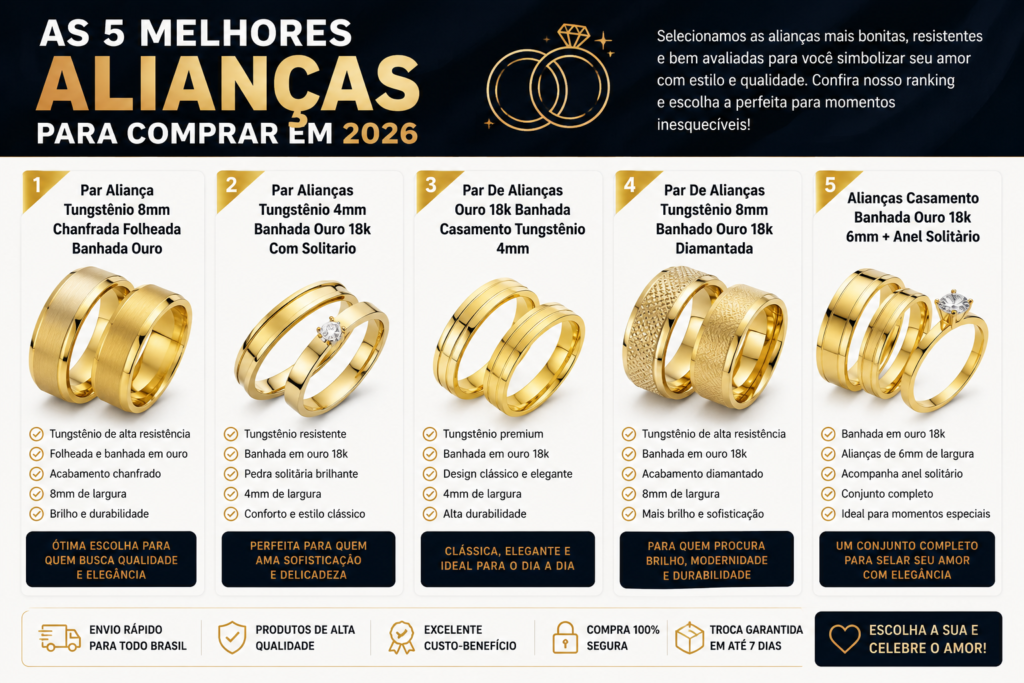 As 5 Melhores Alianças de Compromisso para Comprar em 2026