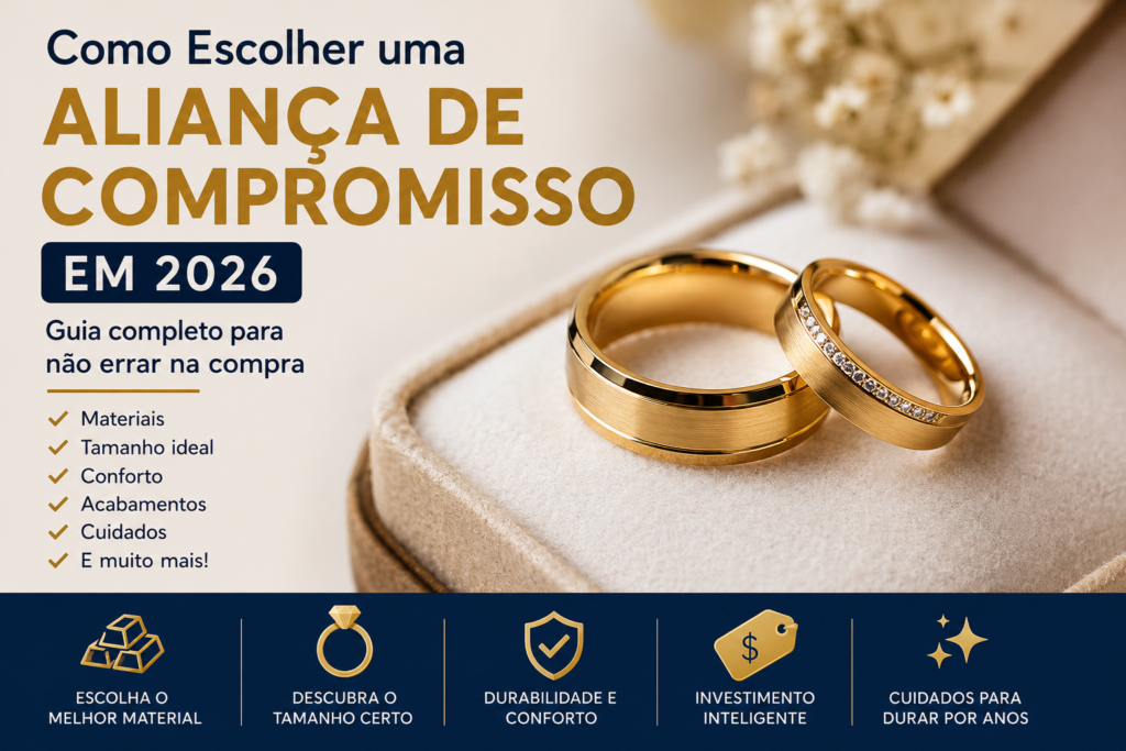 Como Escolher uma Aliança de Compromisso em 2026: Guia Completo Para Não Errar na Compra