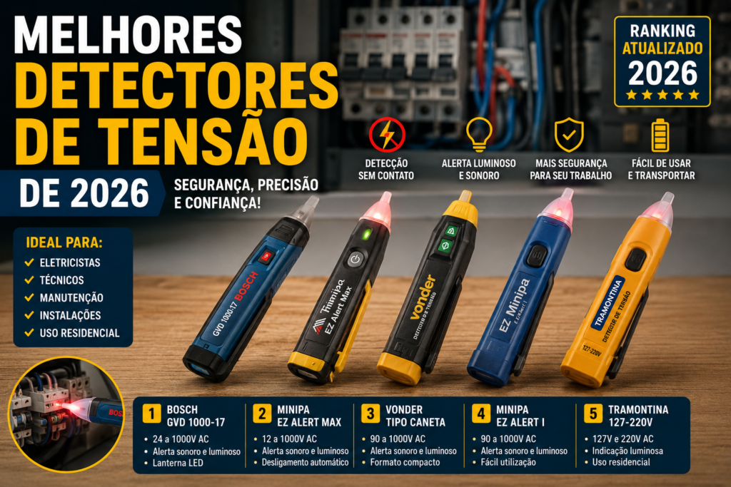 Melhores Detectores de Tensão de 2026: Os 5 Modelos Mais Confiáveis para Comprar