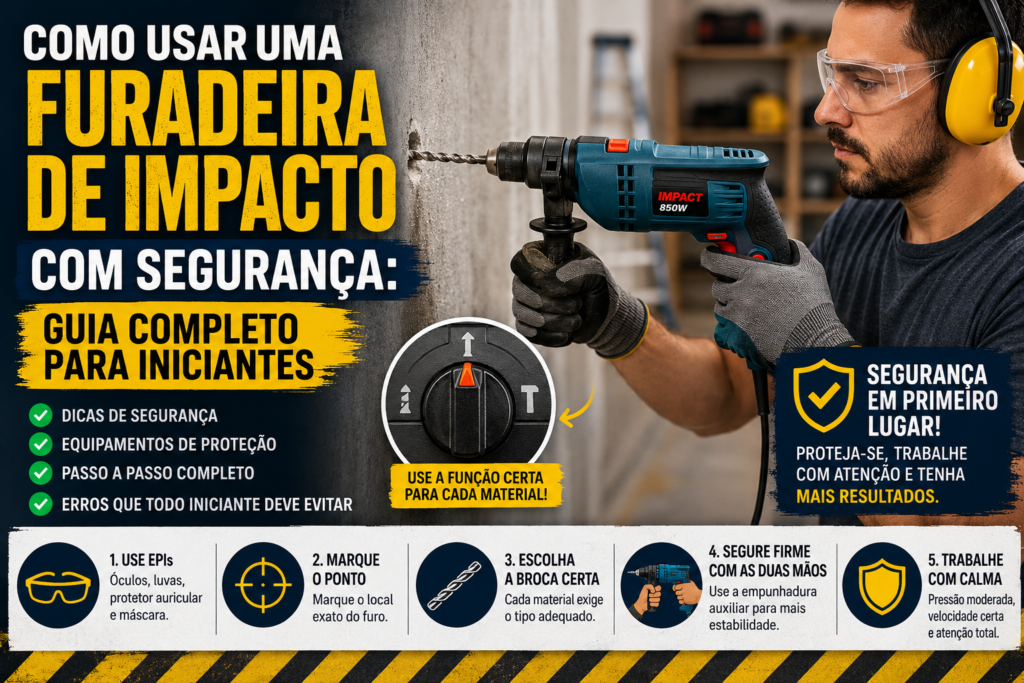 Como Usar uma Furadeira de Impacto com Segurança: Guia Completo para Iniciantes