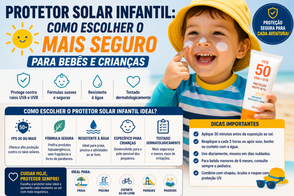Protetor Solar Infantil: Como Escolher o Mais Seguro para Bebês e Crianças