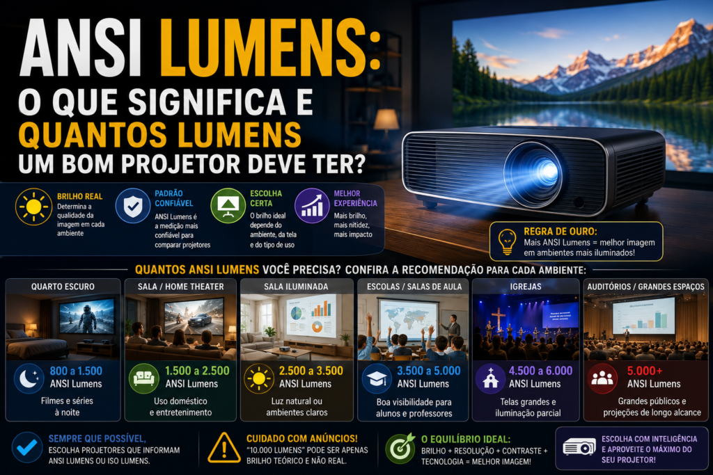 ANSI Lumens: O Que Significa e Quantos Lumens um Bom Projetor Deve Ter?