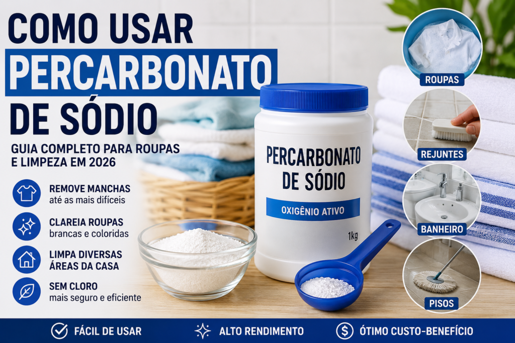 Como Usar Percarbonato de Sódio Corretamente: Guia Completo para Roupas e Limpeza em 2026