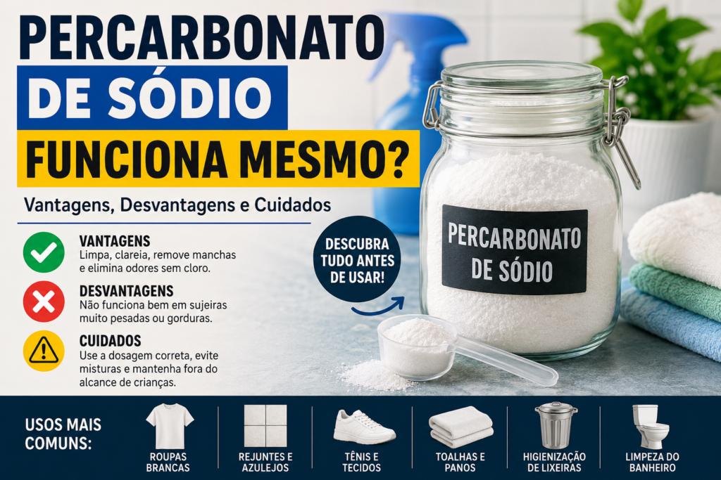 Percarbonato de Sódio Funciona Mesmo? Vantagens, Desvantagens e Cuidados em 2026.