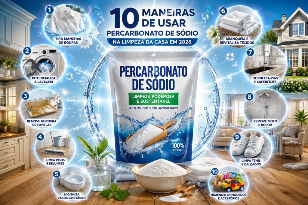 10 Maneiras de Usar Percarbonato de Sódio na Limpeza da Casa em 2026