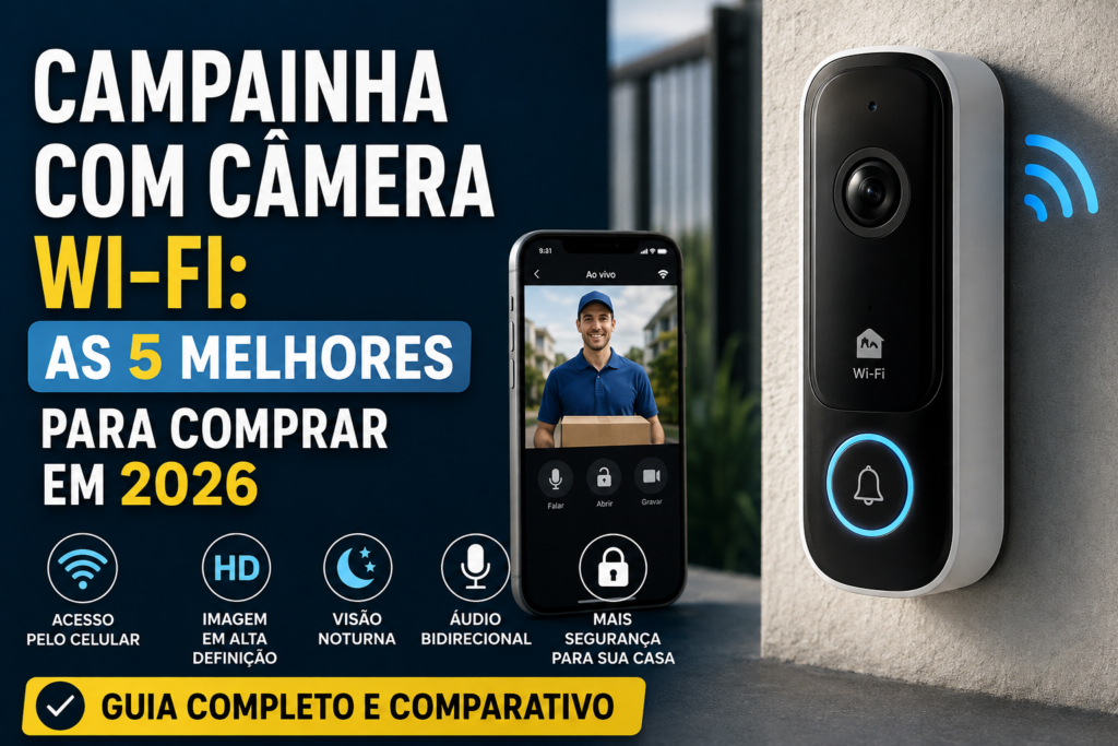 Campainha com Câmera Wi-Fi: As 5 Melhores para Comprar em 2026