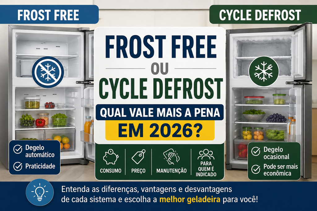Geladeira Frost Free ou Cycle Defrost: Qual Vale Mais a Pena em 2026?