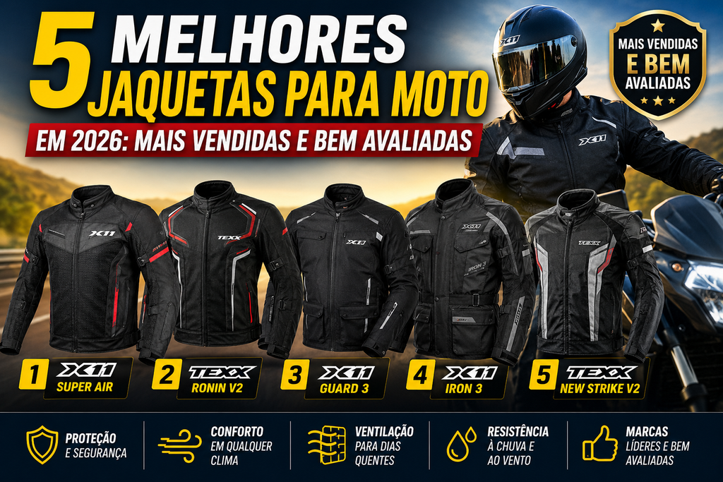 5 Melhores Jaquetas para Moto em 2026: Mais Vendidas e Bem Avaliadas