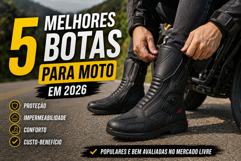 5 Melhores Botas para Moto em 2026: Populares e Bem Avaliadas no Mercado Livre