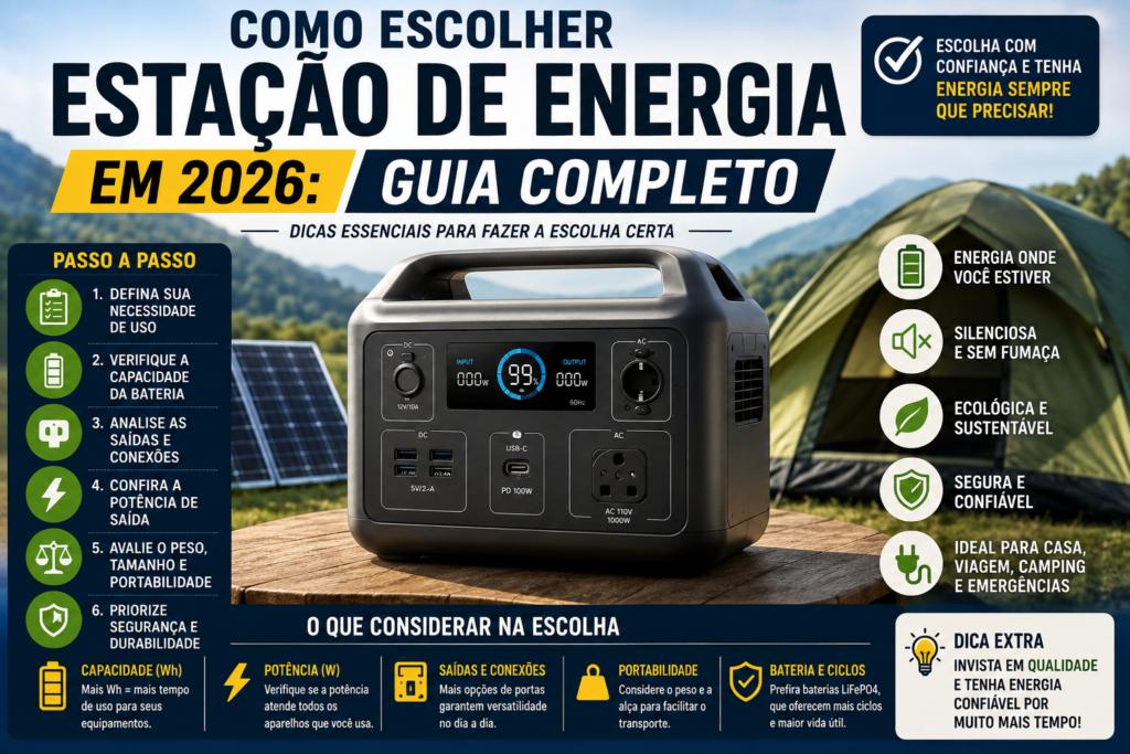 Como Escolher Estação de Energia em 2026: Guia Completo