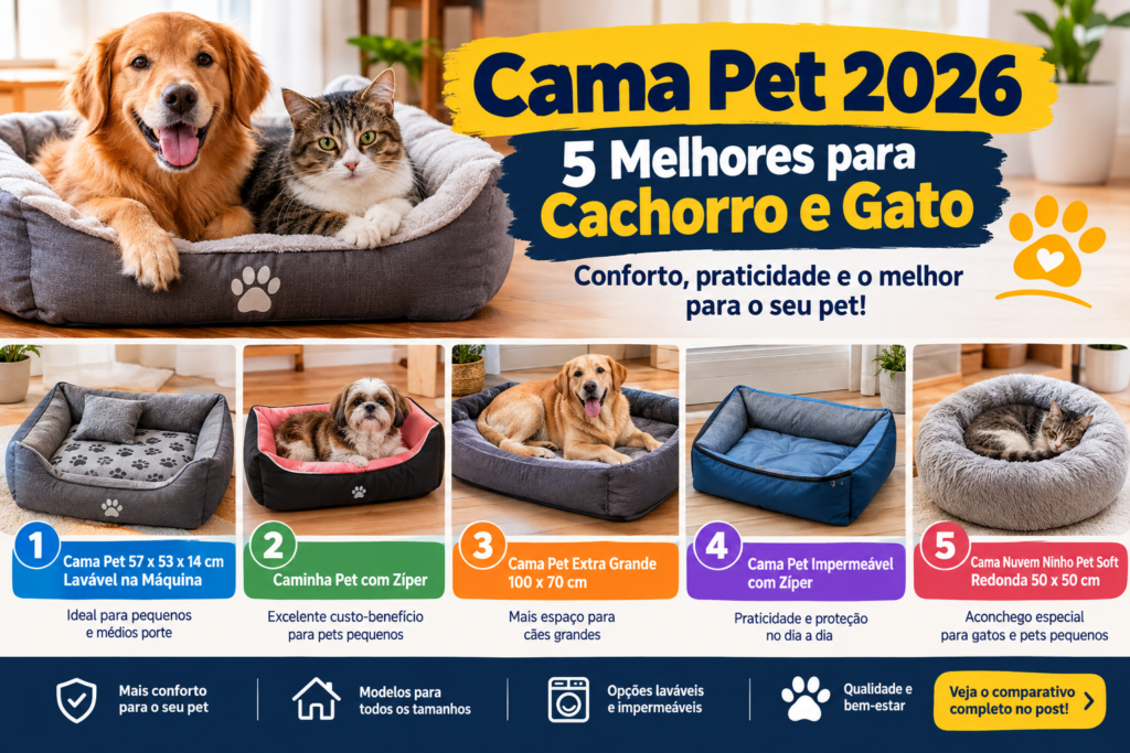 Cama Pet 2026: 5 melhores camas para cachorro e gato