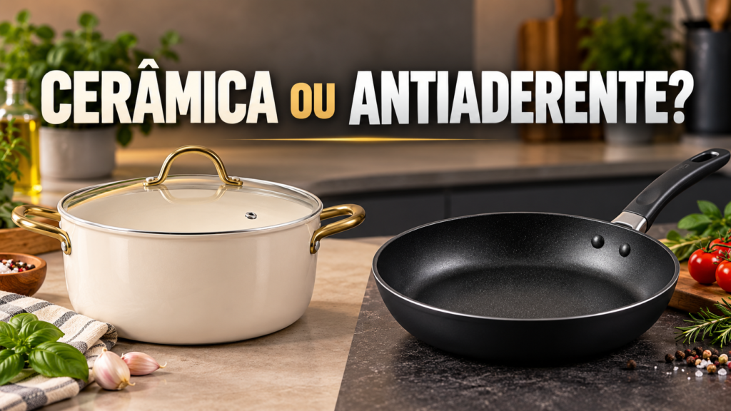 Panela de cerâmica ou antiaderente: comparação para escolher a melhor opção